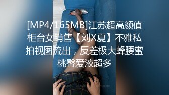 [MP4/165MB]江苏超高颜值柜台女销售【刘X夏】不雅私拍视图流出，反差极大蜂腰蜜桃臀爱液超多