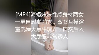 [MP4]海螺妹妹性感身材两女一男自慰啪啪秀，双女互摸浴室洗澡大黑牛玩弄，口交后入大屁股非常诱人